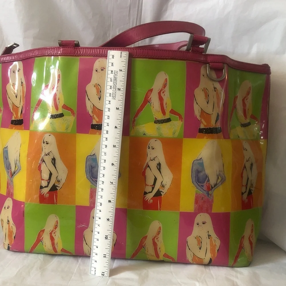 Versace Call Me Donatella patent tote big & RATE quite good condition 15” L x 12